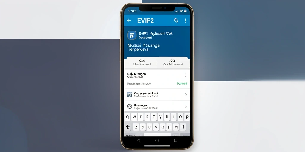 Tampilan antarmuka utama EVIP2 yang memudahkan cek mutasi.