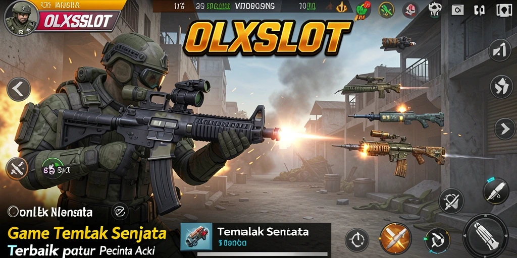 Tampilan antarmuka permainan Tembak Senjata yang menarik dan responsif.