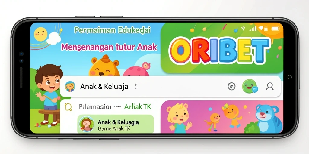 Antarmuka ceria dan permainan edukatif untuk anak.