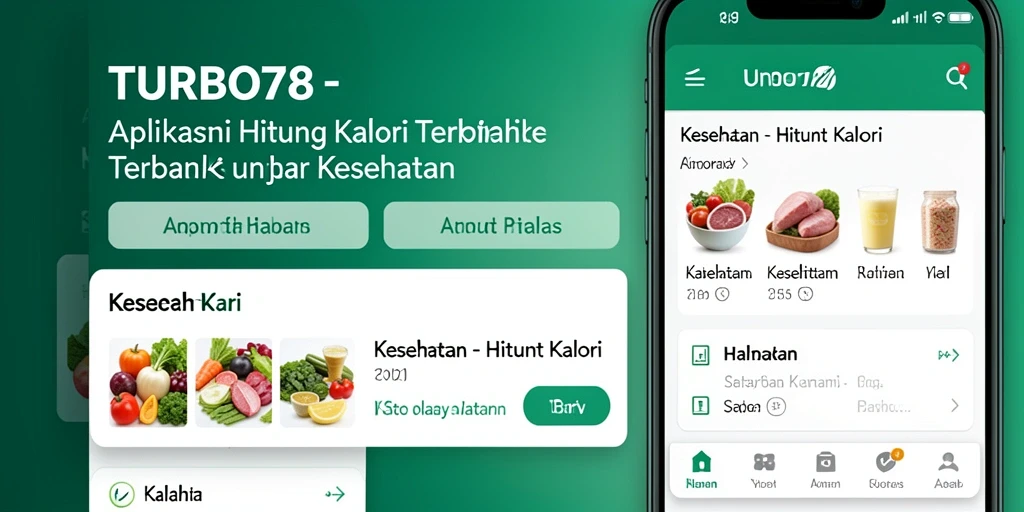 Tampilan antarmuka aplikasi TURBO78 untuk menghitung kalori dengan mudah.