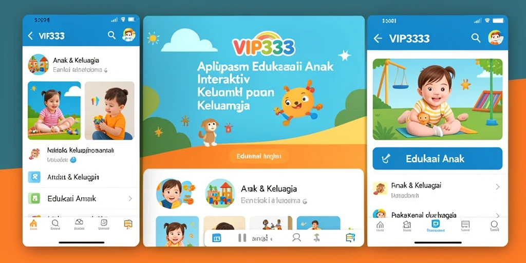 Tampilan antarmuka VIP333 yang berwarna dan interaktif untuk anak-anak.