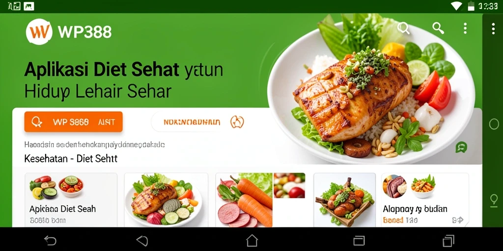 Antarmuka WP888 yang ramah pengguna untuk diet sehat.
